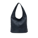 Plain Hobo Handbag - Navy - British D'sire