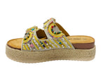 Platform Beaded Buckle Strap Flat Sandals - Sandals - British D'sire