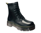 Platform Faux Leather Ankle Boots - Boots - British D'sire