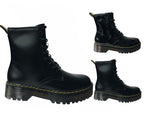 Platform Faux Leather Ankle Boots - Boots - British D'sire