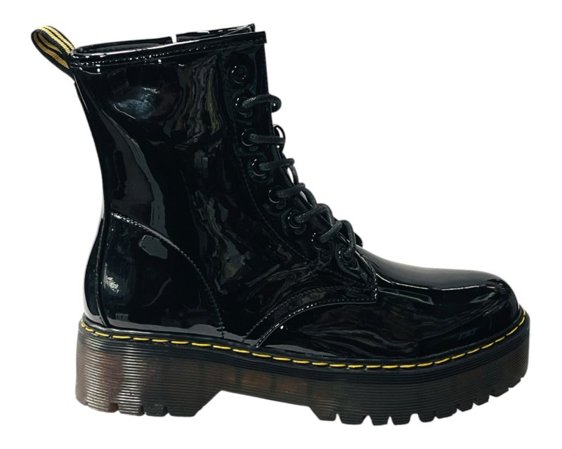 Platform Faux Leather Ankle Boots - Boots - British D'sire