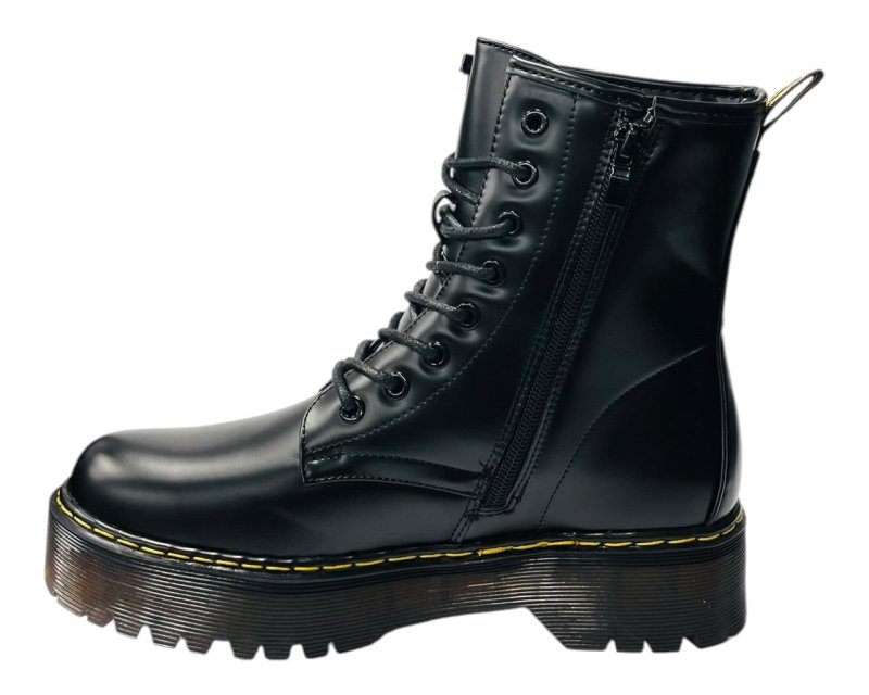 Platform Faux Leather Ankle Boots - Boots - British D'sire