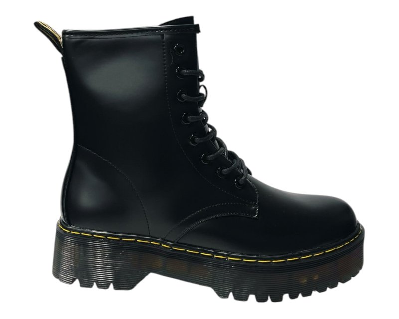 Platform Faux Leather Ankle Boots - Boots - British D'sire