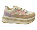 Platform Faux Leather Lace Up Trainers - Trainers - British D'sire