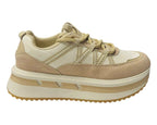 Platform Faux Leather Lace Up Trainers - Trainers - British D'sire