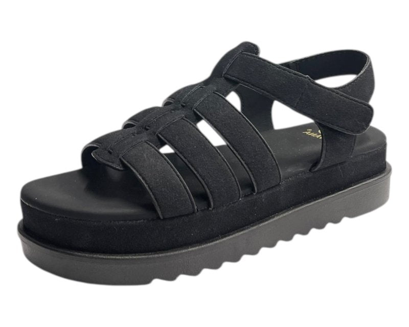 Platform Padded Strappy Sandals - Sandals - British D'sire