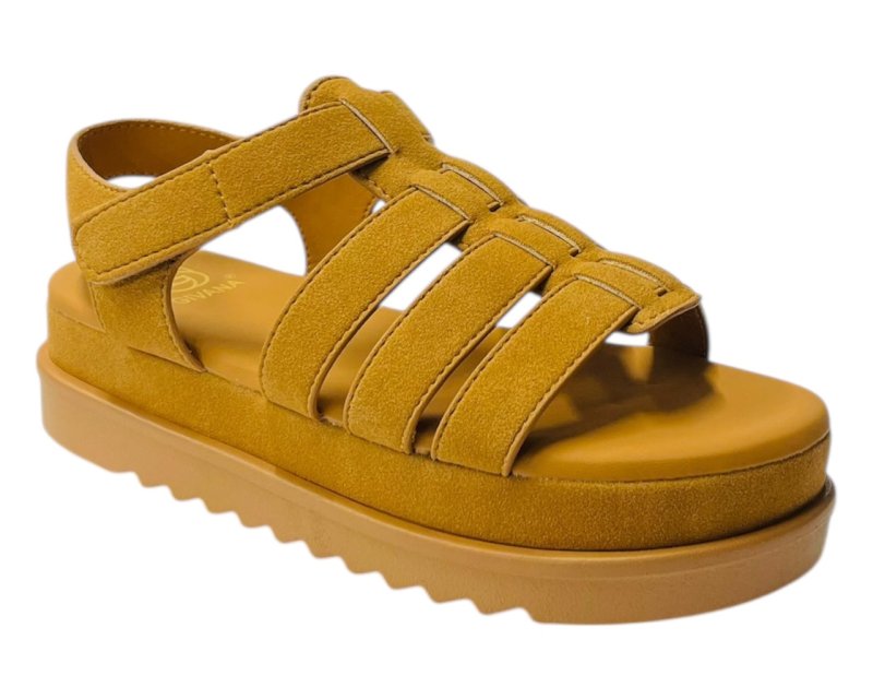 Platform Padded Strappy Sandals - Sandals - British D'sire
