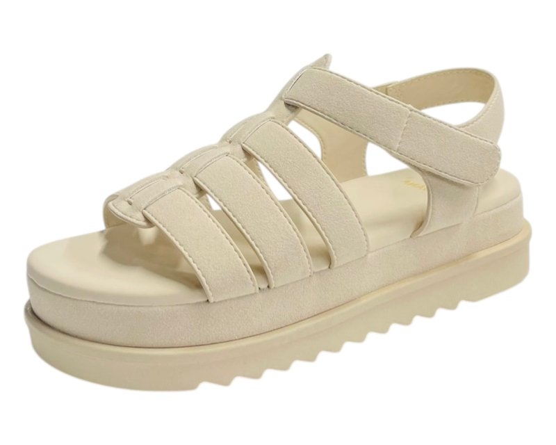 Platform Padded Strappy Sandals - Sandals - British D'sire