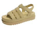 Platform Padded Strappy Sandals - Sandals - British D'sire