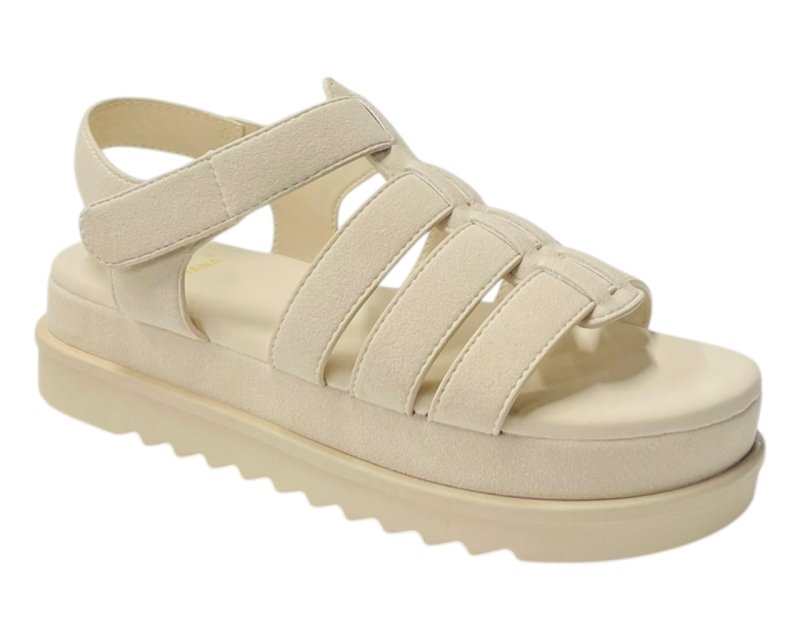 Platform Padded Strappy Sandals - Sandals - British D'sire