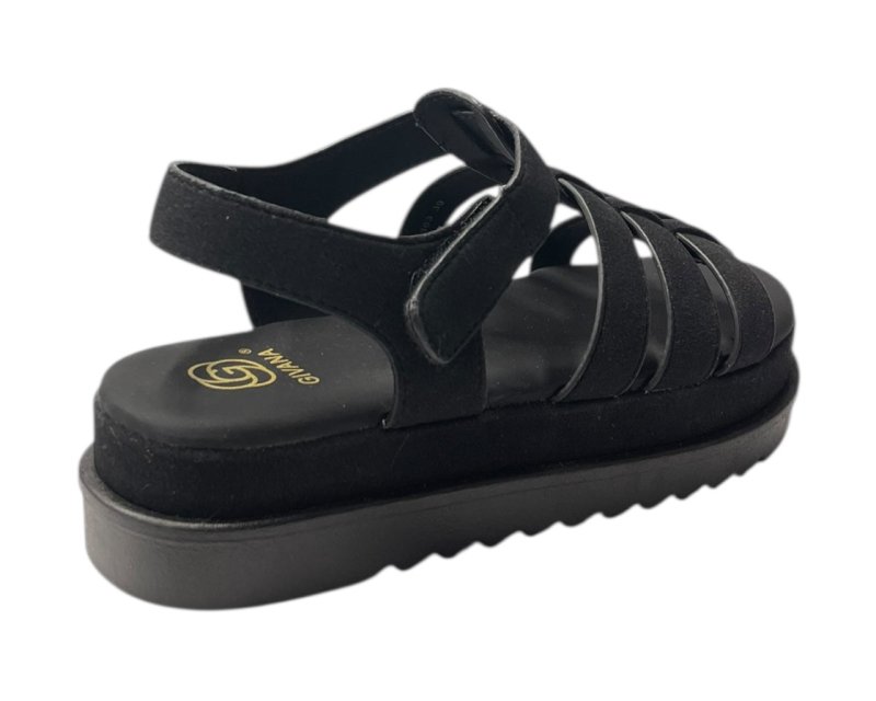 Platform Padded Strappy Sandals - Sandals - British D'sire
