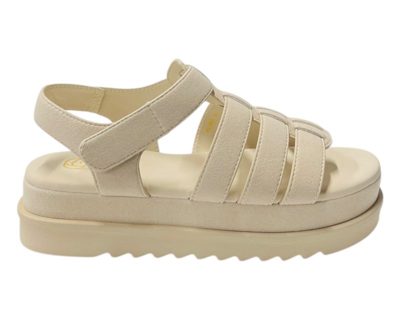 Platform Padded Strappy Sandals - Sandals - British D'sire