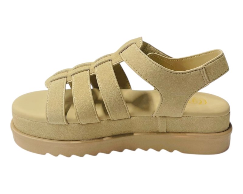 Platform Padded Strappy Sandals - Sandals - British D'sire