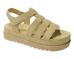 Platform Padded Strappy Sandals - Sandals - British D'sire