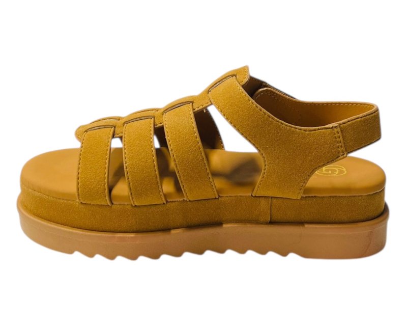 Platform Padded Strappy Sandals - Sandals - British D'sire