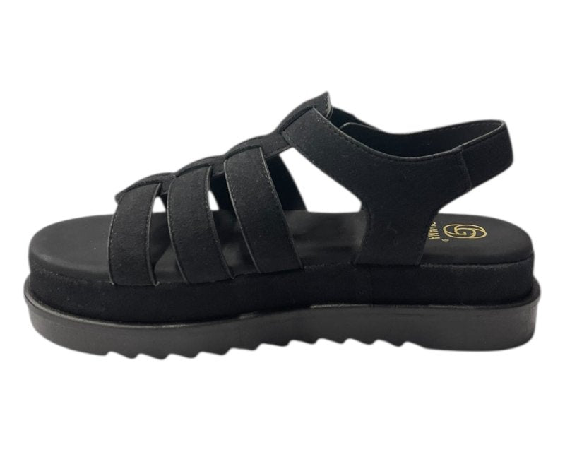 Platform Padded Strappy Sandals - Sandals - British D'sire