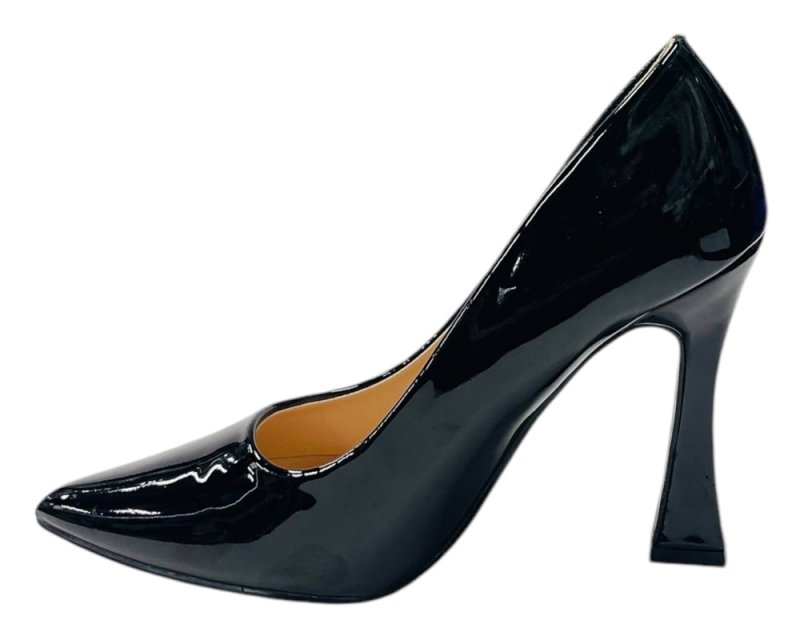 Pointed Toe Faux Patent Court Shoes - Court Shoes - British D'sire