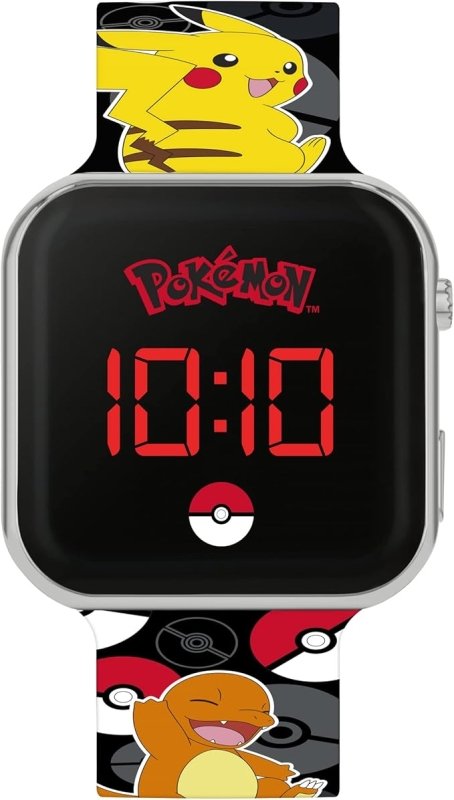 Pokemon Boy's Digital Quartz Watch with Silicone Strap POK4322 - Kids watches - British D'sire Main image