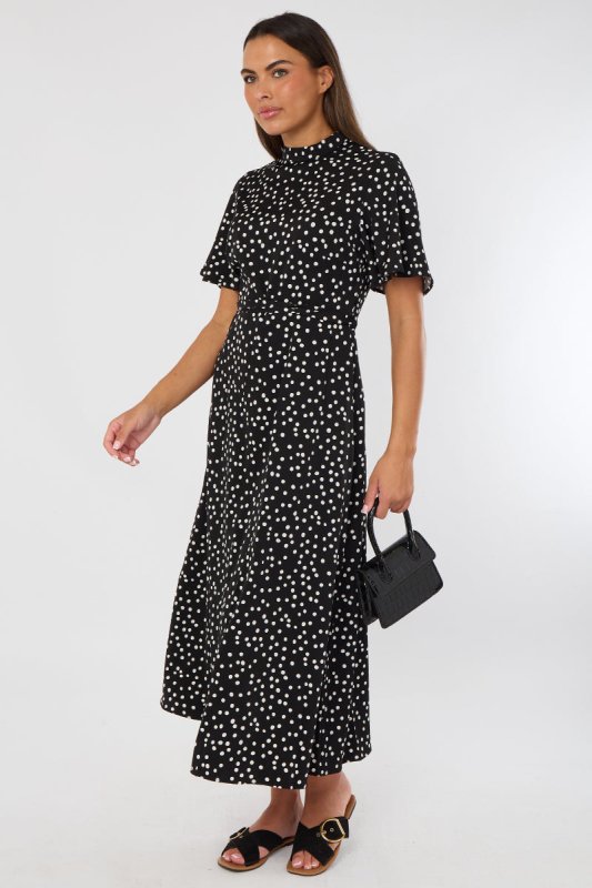 Polka Dot Maxi Dress - Dresses - British D'sire