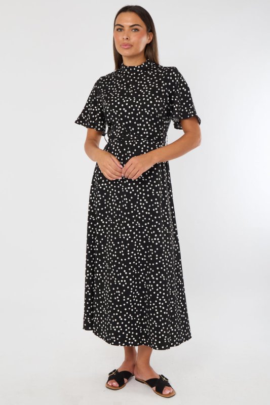 Polka Dot Maxi Dress - Dresses - British D'sire