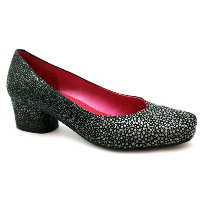 Polo - Grey Stingray Low heel shoe - Low Heel - British D'sire