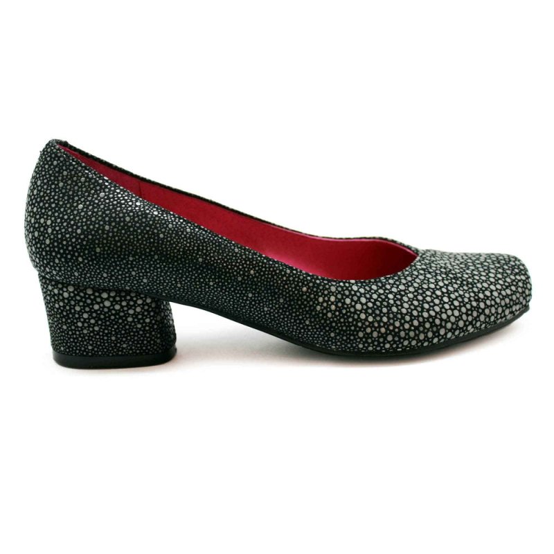 Polo - Grey Stingray Low heel shoe - Low Heel - British D'sire