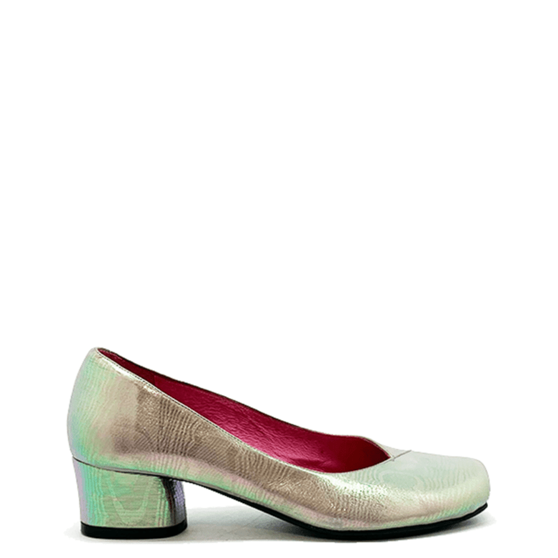 Polo - iridescent Low heel shoe - Low Heel - British D'sire