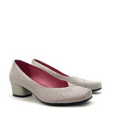 Polo - white honeycomb Low heel shoe - Low Heel - British D'sire