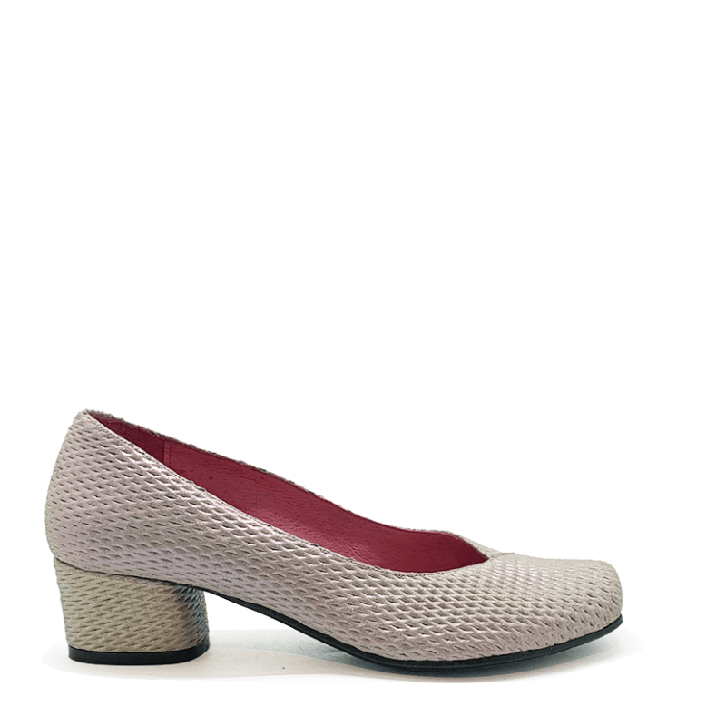 Polo - white honeycomb Low heel shoe - Low Heel - British D'sire Main image