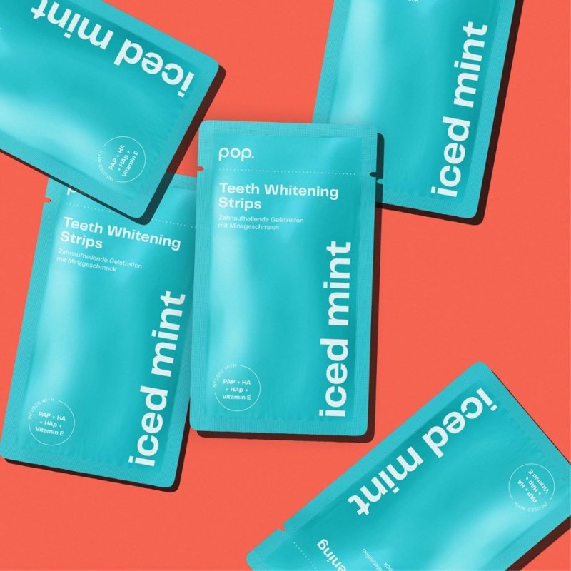 POP Teeth Whitening Strips - Iced Mint - Teeth Whitening - British D'sire