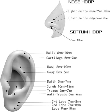 PopuHoops 316L Steel Hinged Body Piercing Hoops – 5–16 mm - Rings - British D'sire