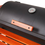 Portable Barrel Charcoal BBQ Grill Smoker with Side Shelves - BBQ Grill - British D'sire