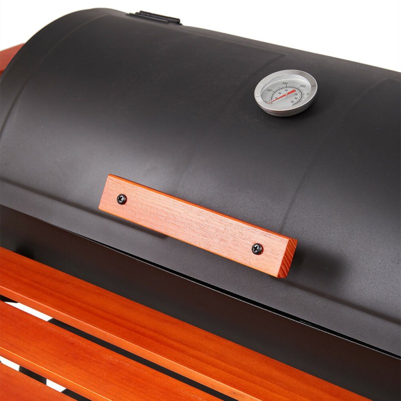 Portable Barrel Charcoal BBQ Grill Smoker with Side Shelves - BBQ Grill - British D'sire