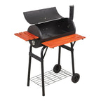 Portable Barrel Charcoal BBQ Grill Smoker with Side Shelves - BBQ Grill - British D'sire