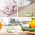 Portable Donut Electric Air Purifier Home Car Anion Ozone Deodorizer(Black) - British D'sire