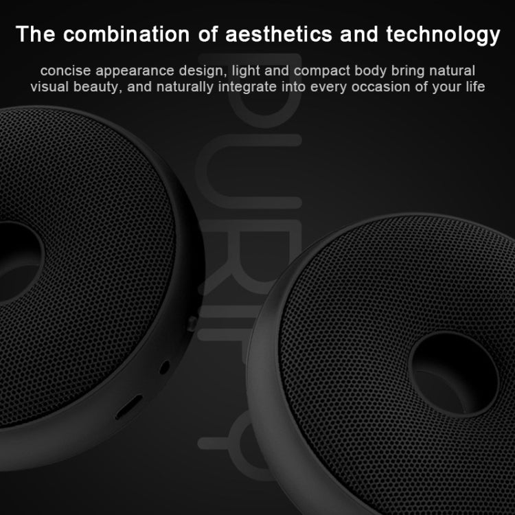 Portable Donut Electric Air Purifier Home Car Anion Ozone Deodorizer(Black) - British D'sire