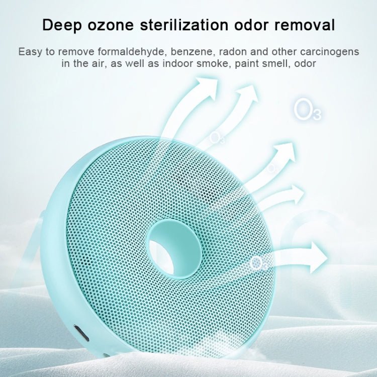 Portable Donut Electric Air Purifier Home Car Anion Ozone Deodorizer(Black) - British D'sire