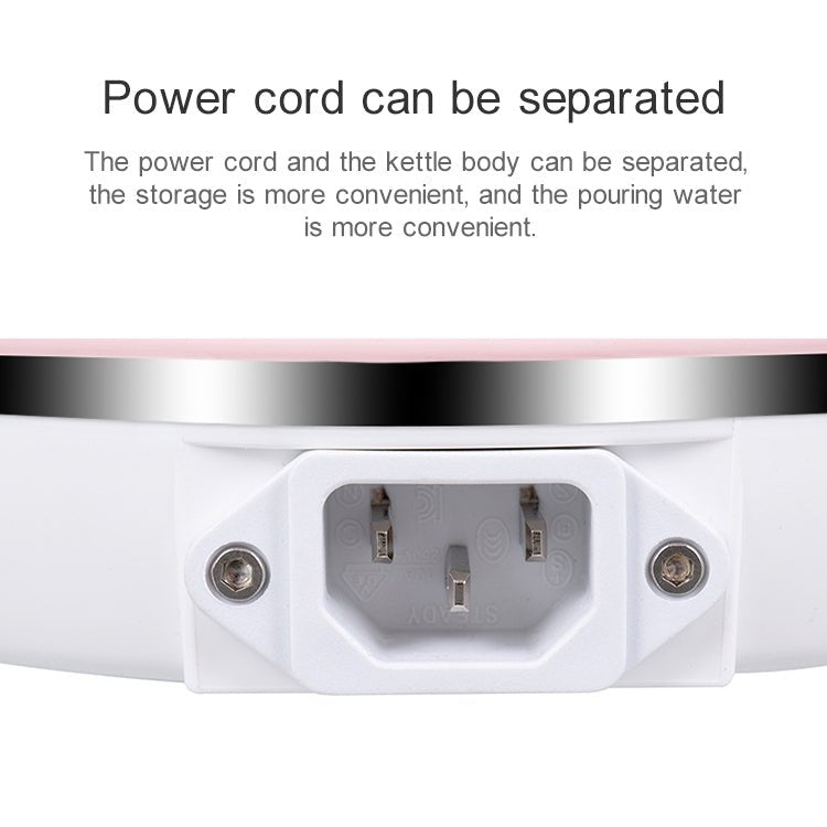 Portable Folding Silicone Intelligent Constant Temperature Travel Camping Electric Kettle, Power cord specification:EU Plug(Pink) - British D'sire