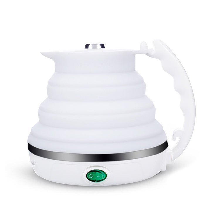 Portable Folding Silicone Intelligent Constant Temperature Travel Camping Electric Kettle, Power cord specification:EU Plug(White) Secondary image