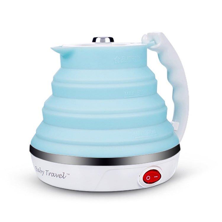 Portable Folding Silicone Intelligent Constant Temperature Travel Camping Electric Kettle, Power cord specification:US Plug(Blue) - British D'sire