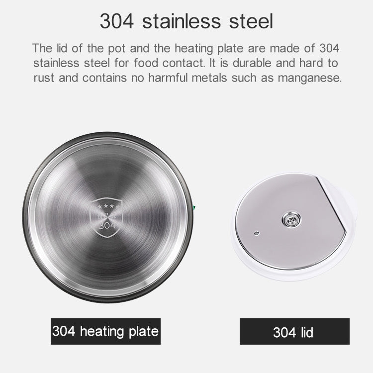 Portable Folding Silicone Intelligent Constant Temperature Travel Camping Electric Kettle, Power cord specification:US Plug(Blue) - British D'sire