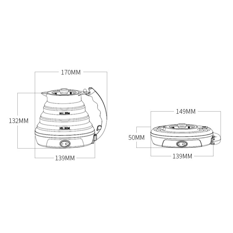 Portable Folding Silicone Intelligent Constant Temperature Travel Camping Electric Kettle, Power cord specification:US Plug(Pink) - British D'sire
