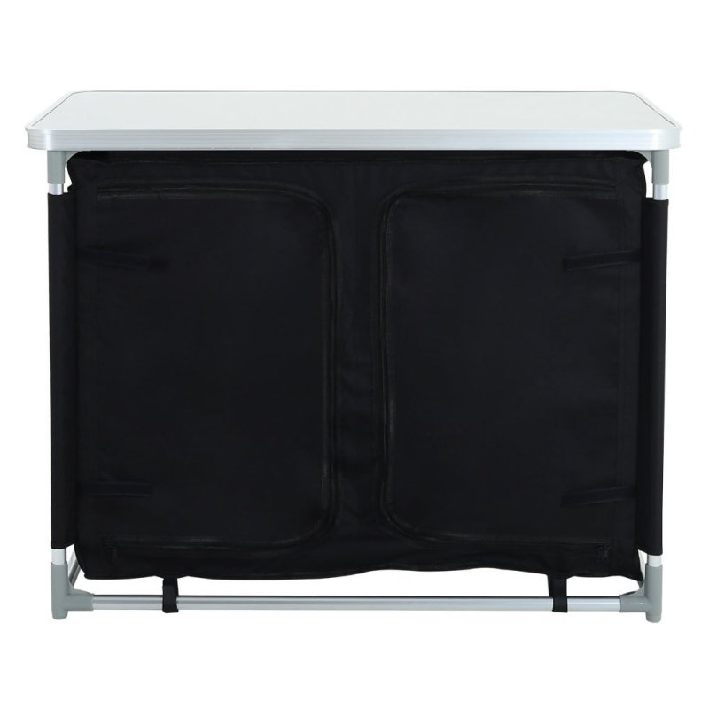 Portable Kitchen Table Folding Camping Outdoor BBQ Picnic Storage Shelves Stand - Camping Kitchen - British D'sire
