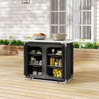 Portable Kitchen Table Folding Camping Outdoor BBQ Picnic Storage Shelves Stand - Camping Kitchen - British D'sire