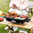 Portable Tabletop BBQ Grill Smoker with Lid - BBQ Grill - British D'sire