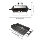 Portable Tabletop BBQ Grill Smoker with Lid - BBQ Grill - British D'sire