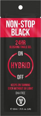 Power Tan Non-Stop Black Tingle Gelee (DHA Free) Hybrid UV Sunbed Tanning Accelerator Lotion 20ml - British D'sire