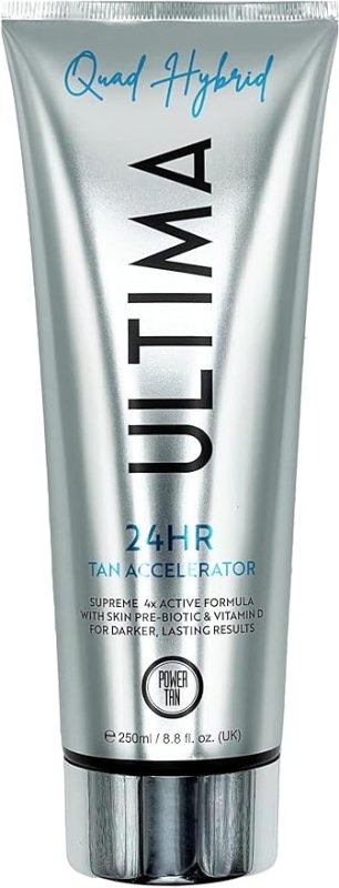 Power Tan Ultima Quad Hybrid Sunbed Tanning Accelerator Lotion Cream 250ml - British D'sire Main image