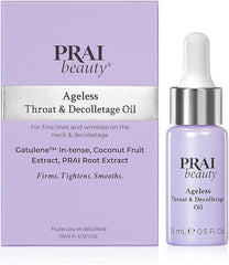 PRAI Ageless Throat and Decolletage Oil (15ml) Dropper - For Fine Lines and Wrinkles on the Neck - British D'sire