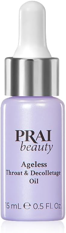 PRAI Ageless Throat and Decolletage Oil (15ml) Dropper - For Fine Lines and Wrinkles on the Neck - British D'sire